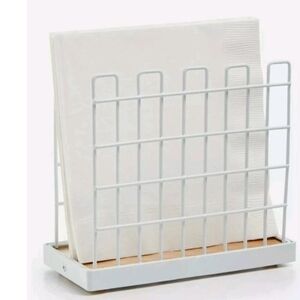Martha Stewart White Metal Napkin Holder